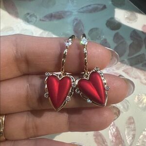 Dangling Earrings Red